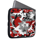 Rot und Grau Camouflage, Militär, Armee Laptopschutzhülle (Vorne Rechts)
