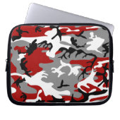 Rot und Grau Camouflage, Militär, Armee Laptopschutzhülle (Vorderseite)