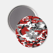 Rot und Grau Camouflage, Militär, Armee Magnet (Vorderseite/Rückseite)