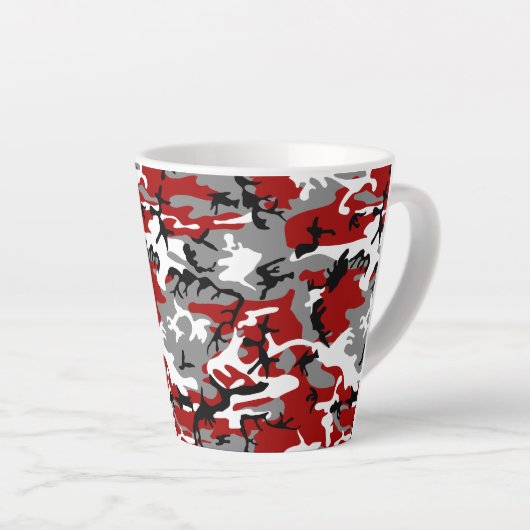 Rot und Grau Camouflage, Militär, Armee Milchtasse (Rechte Ecke)