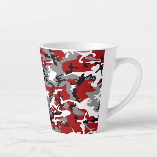 Rot und Grau Camouflage, Militär, Armee Milchtasse (Rechts)