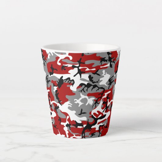 Rot und Grau Camouflage, Militär, Armee Milchtasse (Vorderseite)