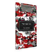 Rot und Grau Camouflage, Militär, Armee Mini Klemmbrett (Schrägansicht)