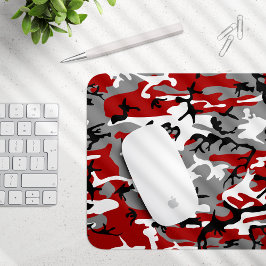 Rot und Grau Camouflage, Militär, Armee Mousepad