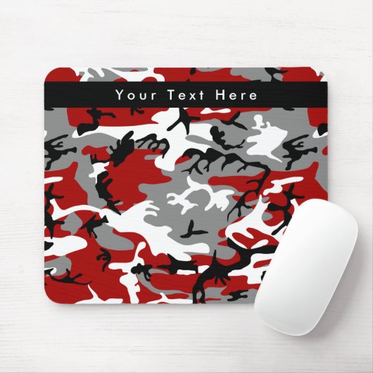 Rot und Grau Camouflage, Militär, Armee Mousepad (Mit Mouse)