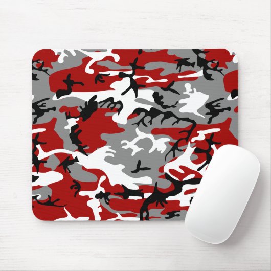 Rot und Grau Camouflage, Militär, Armee Mousepad (Mit Mouse)