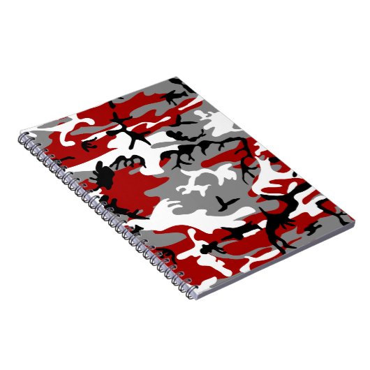 Rot und Grau Camouflage, Militär, Armee Notizblock (Rechte Seite)