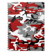 Rot und Grau Camouflage, Militär, Armee Notizblock (Vorderseite)