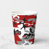 Rot und Grau Camouflage, Militär, Armee Pappbecher (Links)