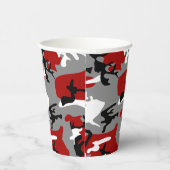 Rot und Grau Camouflage, Militär, Armee Pappbecher (Rechts)