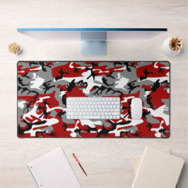 Rot und Grau Camouflage, Militär, Armee Schreibtischunterlage