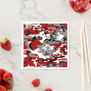 Rot und Grau Camouflage, Militär, Armee Serviette