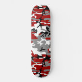 Rot und Grau Camouflage, Militär, Armee Skateboard (Vorderseite)