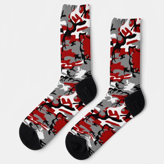 Rot und Grau Camouflage, Militär, Armee Socken (Linkes Detail)