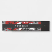 Rot und Grau Camouflage, Militär, Armee Türschild (Vorderseite )