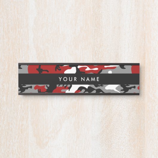 Rot und Grau Camouflage, Militär, Armee Türschild (Vorderseite )