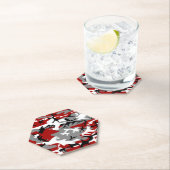 Rot und Grau Camouflage, Militär, Armee Untersetzer (Vor Ort)