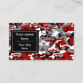 Rot und Grau Camouflage, Militär, Armee Visitenkarte (Rückseite)