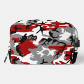 Rot und Grau Camouflage, Militär, Armee Waschbeutel (Rückseite)