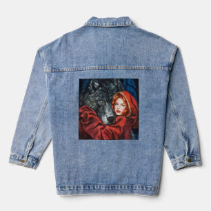 Rot und Grau: Eine unerwartete Verbindung Jeansjacke