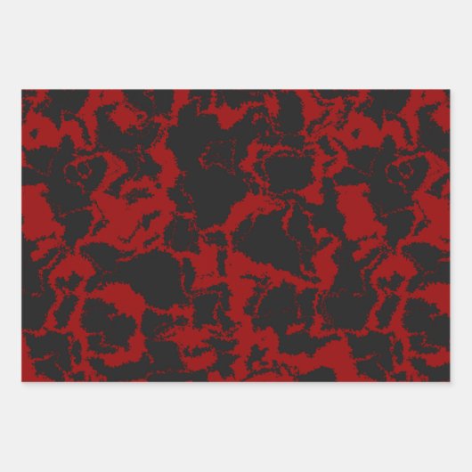 Rot und Grau Geschenkpapier Set (Vorderseite 2)