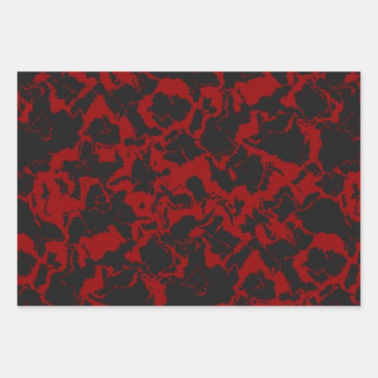 Rot und Grau Geschenkpapier Set (Vorderseite)