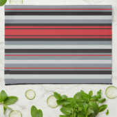 rot und grau gestreift geschirrtuch (Gefaltet)