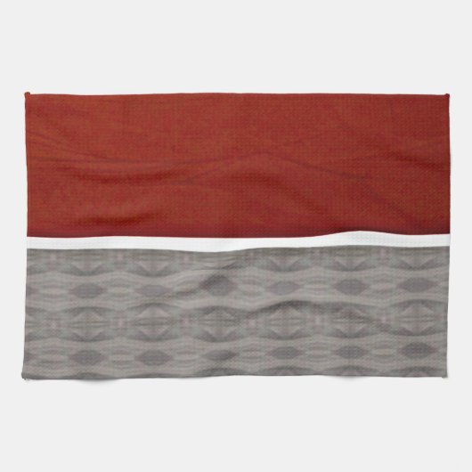 Rot- und Grau-Grafik Handtuch (Horizontal)