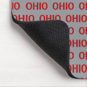 Rot und Grau Ohio Mousepad (Ecke)
