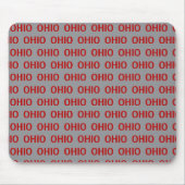Rot und Grau Ohio Mousepad (Vorne)