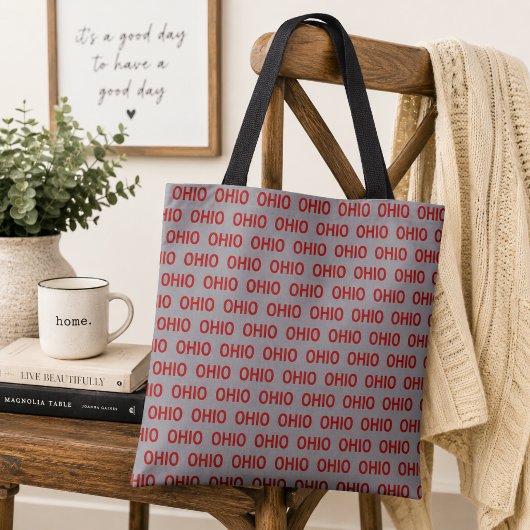 Rot und Grau Ohio Tasche