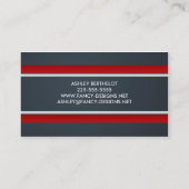 Rot und Grau Visitenkarte (Rückseite)