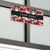 Rot und Gray Camouflage Ihr Name personalisieren Banner (Äußeres Gebäude)