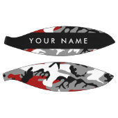Rot und Gray Camouflage Ihr Name personalisieren Basketball (Panele)