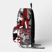 Rot und Gray Camouflage Ihr Name personalisieren Bedruckter Rucksack (Rechts)