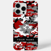Rot und Gray Camouflage Ihr Name personalisieren Case-Mate iPhone Hülle (Rückseite)