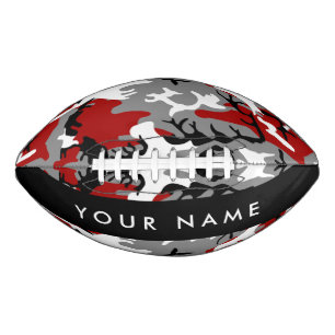 Rot und Gray Camouflage Ihr Name personalisieren Football