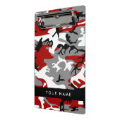 Rot und Gray Camouflage Ihr Name personalisieren Mini Klemmbrett (Gewinkelt2)