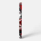 Rot und Gray Camouflage Ihr Name personalisieren Samsung Galaxy Hülle (Linke Seite)