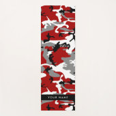 Rot und Gray Camouflage Ihr Name personalisieren Yogamatte (Vorderseite)