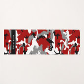 Rot und Gray Camouflage Ihr Name personalisieren Yogamatte (Vorderseite (Horizontal))