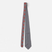 Rot und Gray Gingham Neck Tie Krawatte (Rückseite)