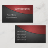 Rot und Gray Luxury Metallic Visitenkarte (Vorne/Hinten)