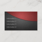 Rot und Gray Luxury Metallic Visitenkarte (Rückseite)