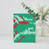 Rot und Grün 1123 abstrakte Kunst Postkarte (Stehend Vorderseite)