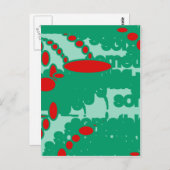 Rot und Grün 1123 abstrakte Kunst Postkarte (Vorne/Hinten)