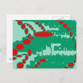 Rot und Grün 1123 abstrakte Kunst Postkarte (Vorne/Hinten)
