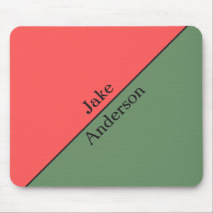 Rot und Grün 45 Grad Minimalist Mousepad