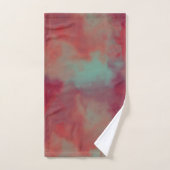 Rot und Grün Abstrakt Badhandtuch Set (Handtuch)