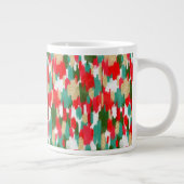 Rot und grün abstrakt Jumbo-Tasse (Rechts)